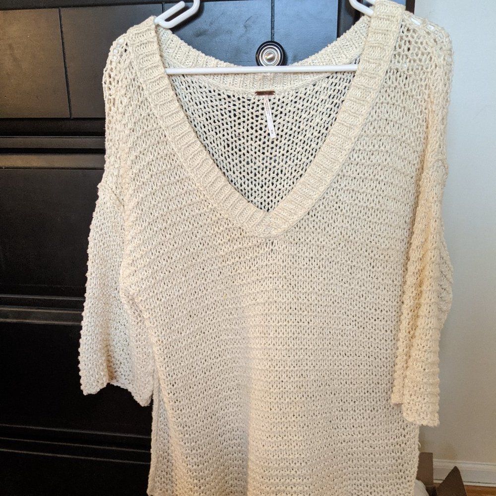 Free People crochet sweater